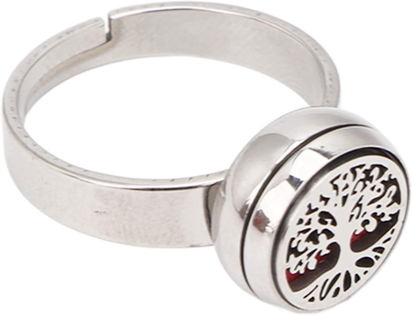 Essential Oil Diffuser Ring, Stainless Steel Ring Opening Adjustable Aromatherapy Essential Oil Ring Portable Jewelry Aromatherapy Diffusers Ring for Women, Girls, Aromatherapy Gifts(Type 1)