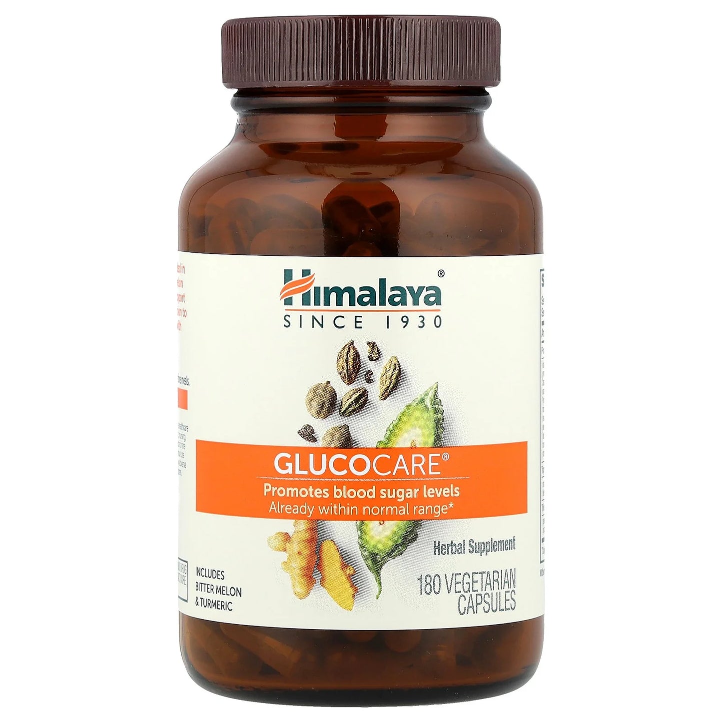 Glucocare Herbal Supplement, Metabolism Support, Pancreatic Support, Triphala, Bitter Melon, Turmeric, 180 Capsules