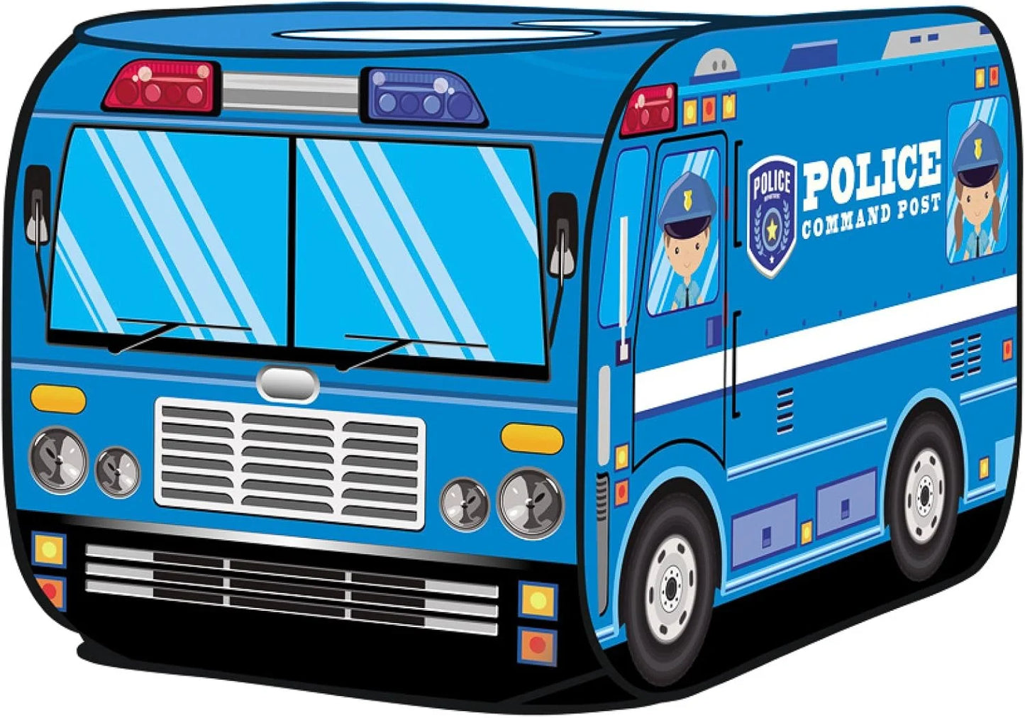 Police Car Pop up Play Tent, Indoor/Outdoor Playhouse for Kids Boys and Girls