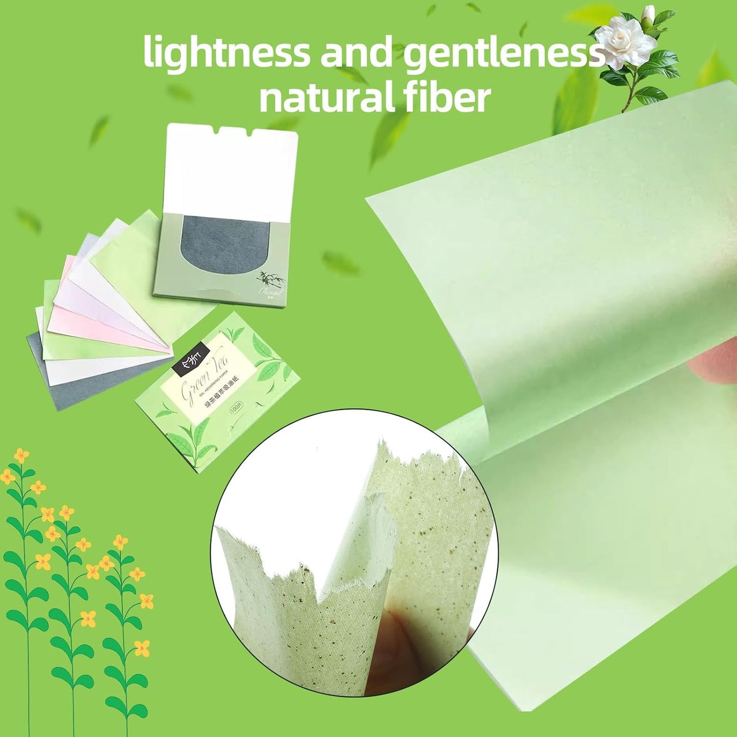 500 Pieces Facial Oil Blotting Paper Facial Skin Care Oil Control Film Oil Absorbing Sheets