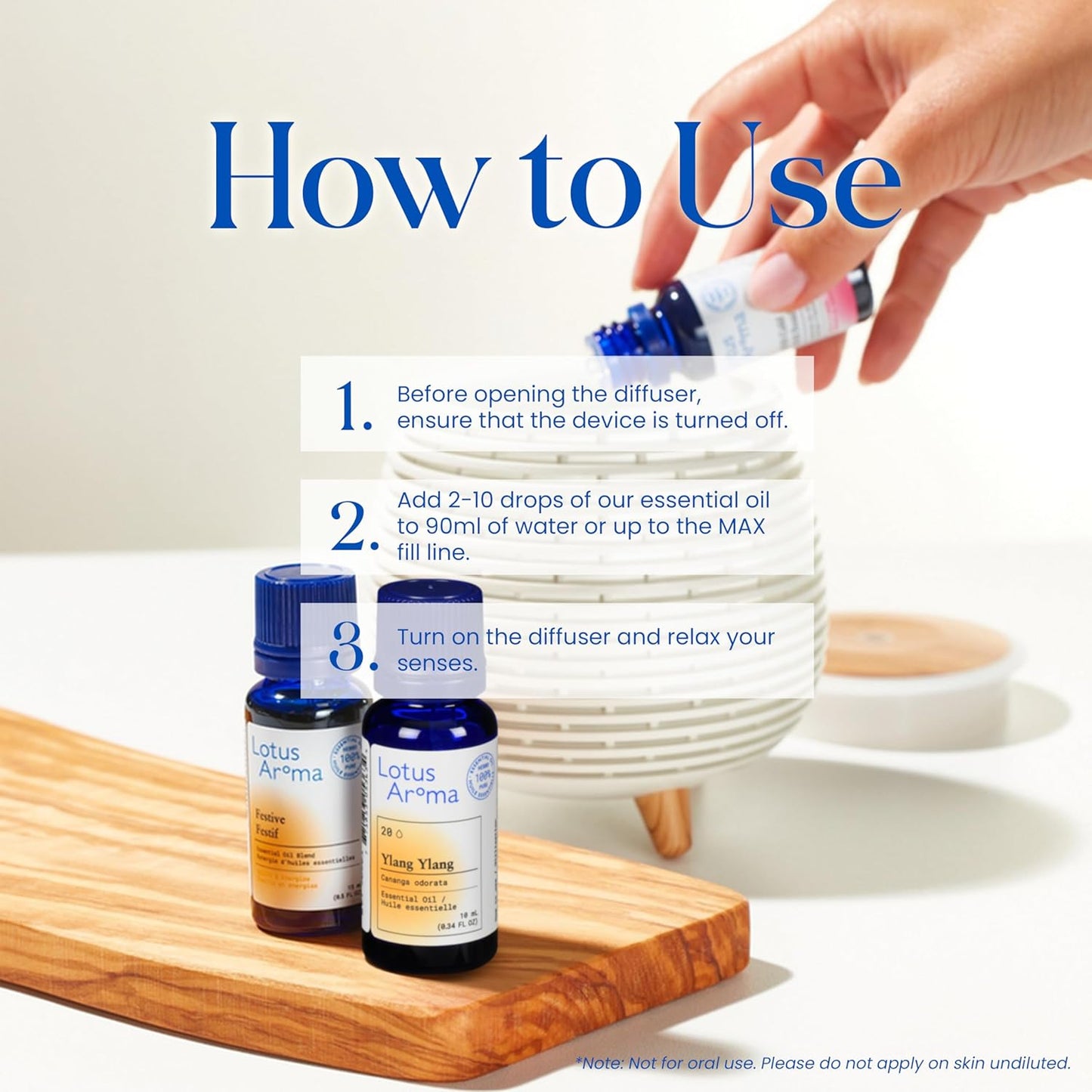 Premium Grade Ylang Ylang Essential Oil, 100% Pure & Undiluted, Relaxing Scent, Natural Essential Oil for Humidifier, Aromatherapy Oil, Fragrance Oil - Huile Essentielle 0.3Oz (10Ml)