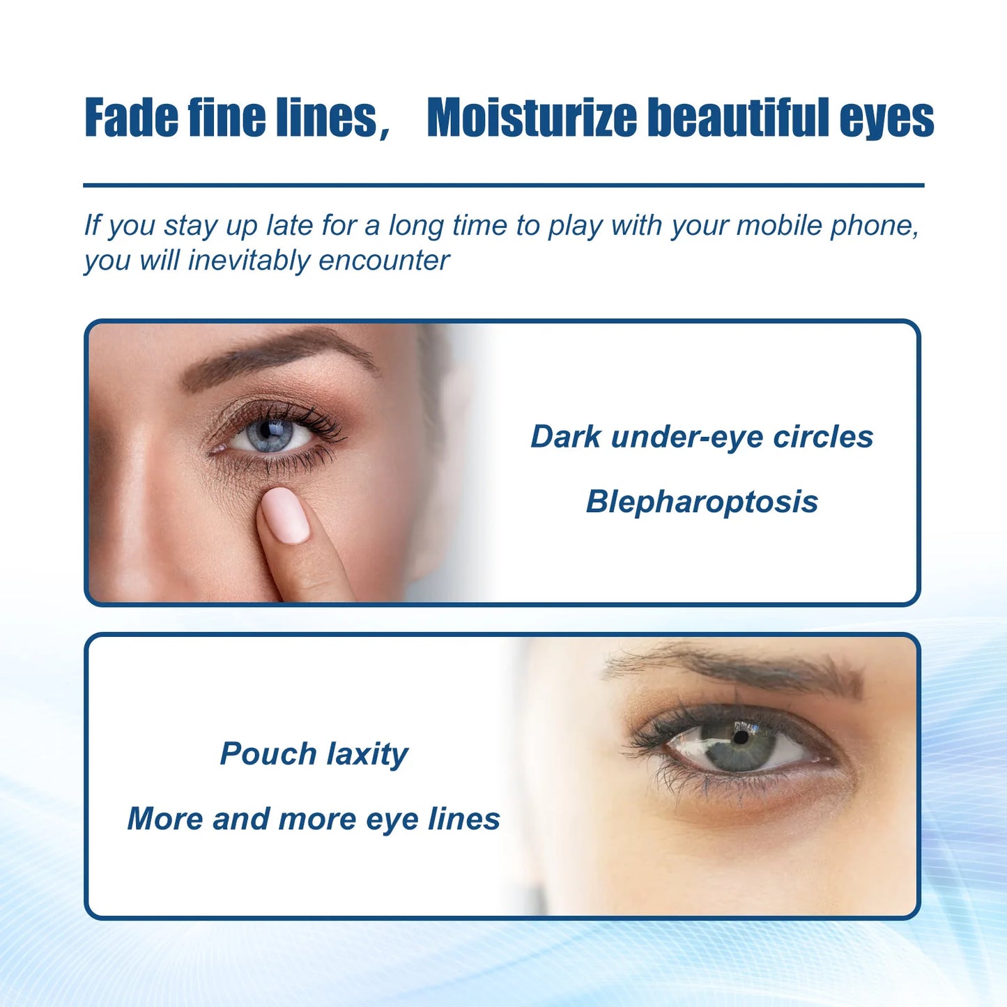 Anti Dark Circles Eye Serum Anti-Fatigue Dark Circles Fade Fine Lines under the Eyes Remove Eye Bags Puffiness Eye Massager Care
