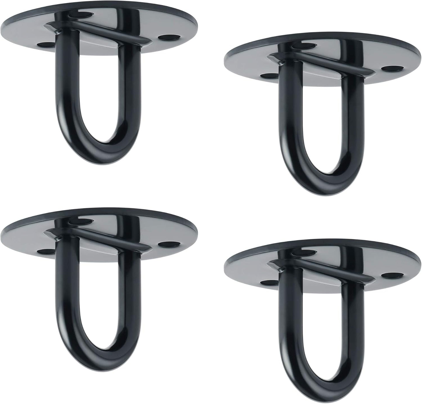 Stainless Steel Black Ceiling Hooks Hammock Swing Hook Hanger Heavy Duty Eyebolt Hanging Kit,Dd004B-4P Pack of 4