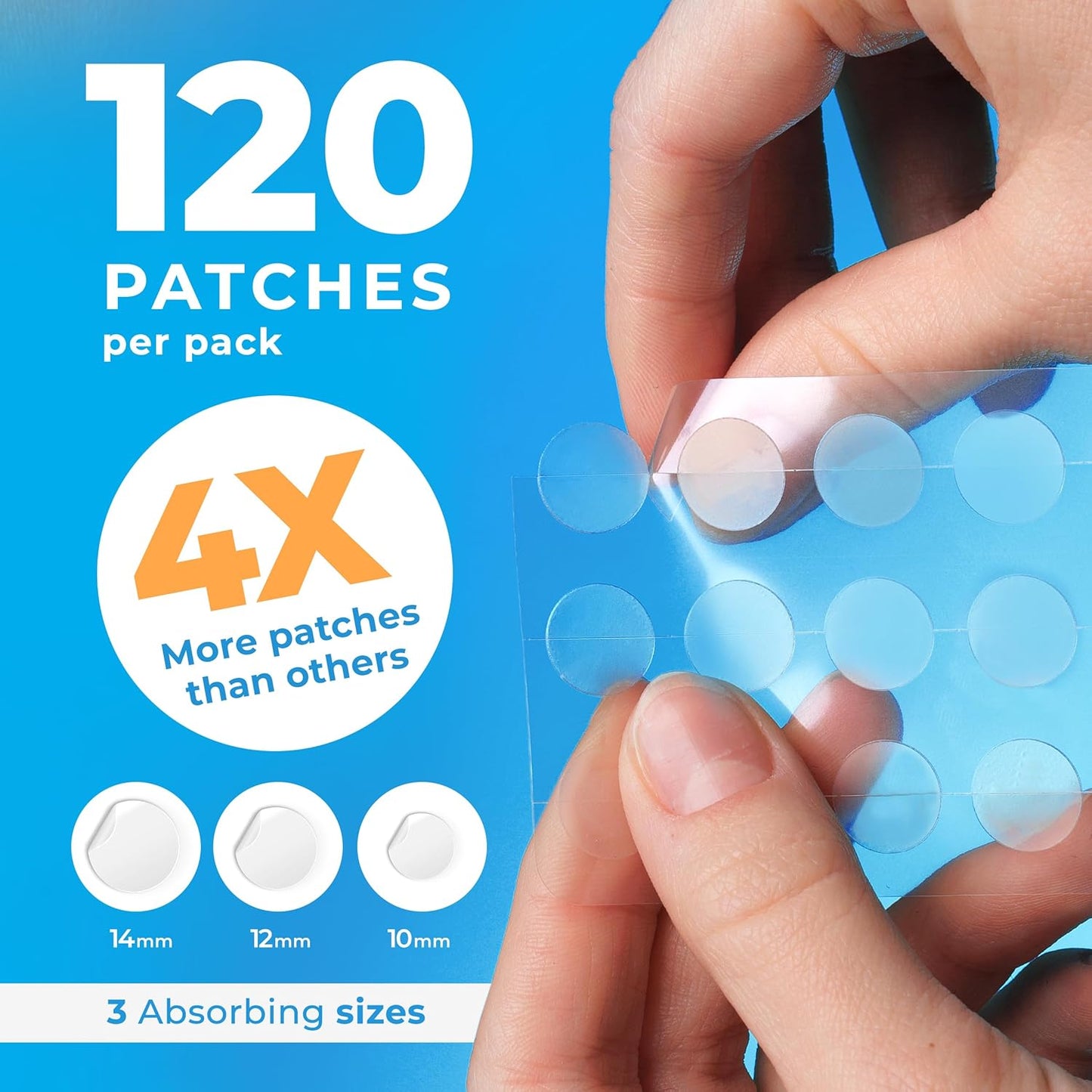 Pimple Patches for Face (120 Patches), Hydrocolloid Pimple Patches - Pimple Patch Zit Patch and Pimple Stickers - Hydrocolloid Pimple Dots for Pimples - Zit Patches