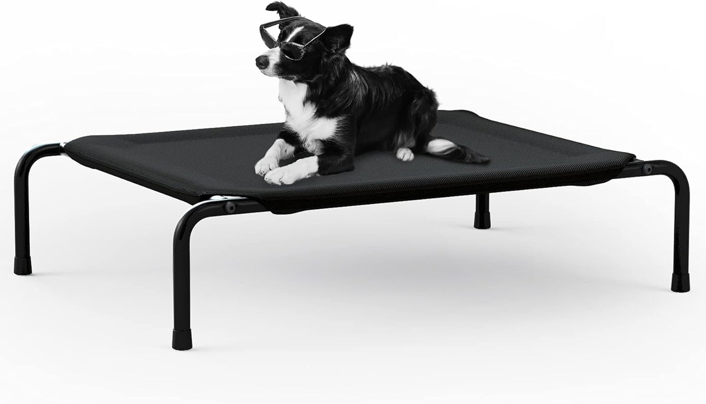 Elevated Dog Bed for Small Medium Large Dogs and Pets Portable Raised Pet Cooling Cot with Breathable Mesh Durable Frame Washable Ped Bed for Camping or Beach Indoor or Outdoor Use, a M