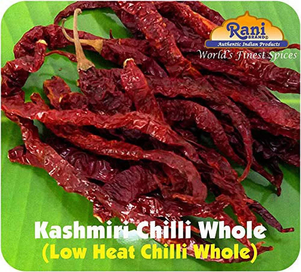 Asian Kitchen (By ) Kashmiri Chilli Whole Stemless, Indian Chilli 14Oz (400G) ~ All Natural | Vegan | Gluten Friendly | NON-GMO | Indian Origin