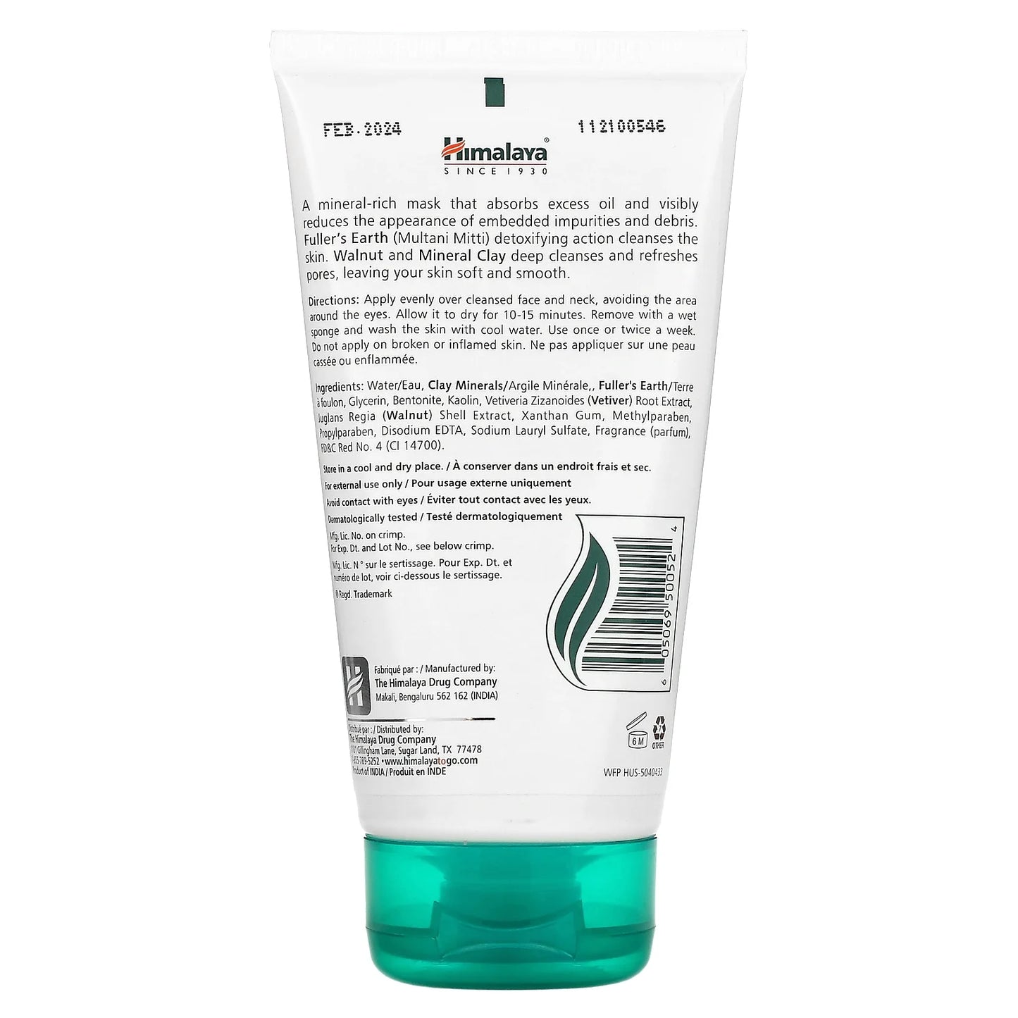 Clarifying Mud Mask for Purifying, Cleaning, & to Hydrate & Rejuvenate Tired Skin, 5.07 Oz
