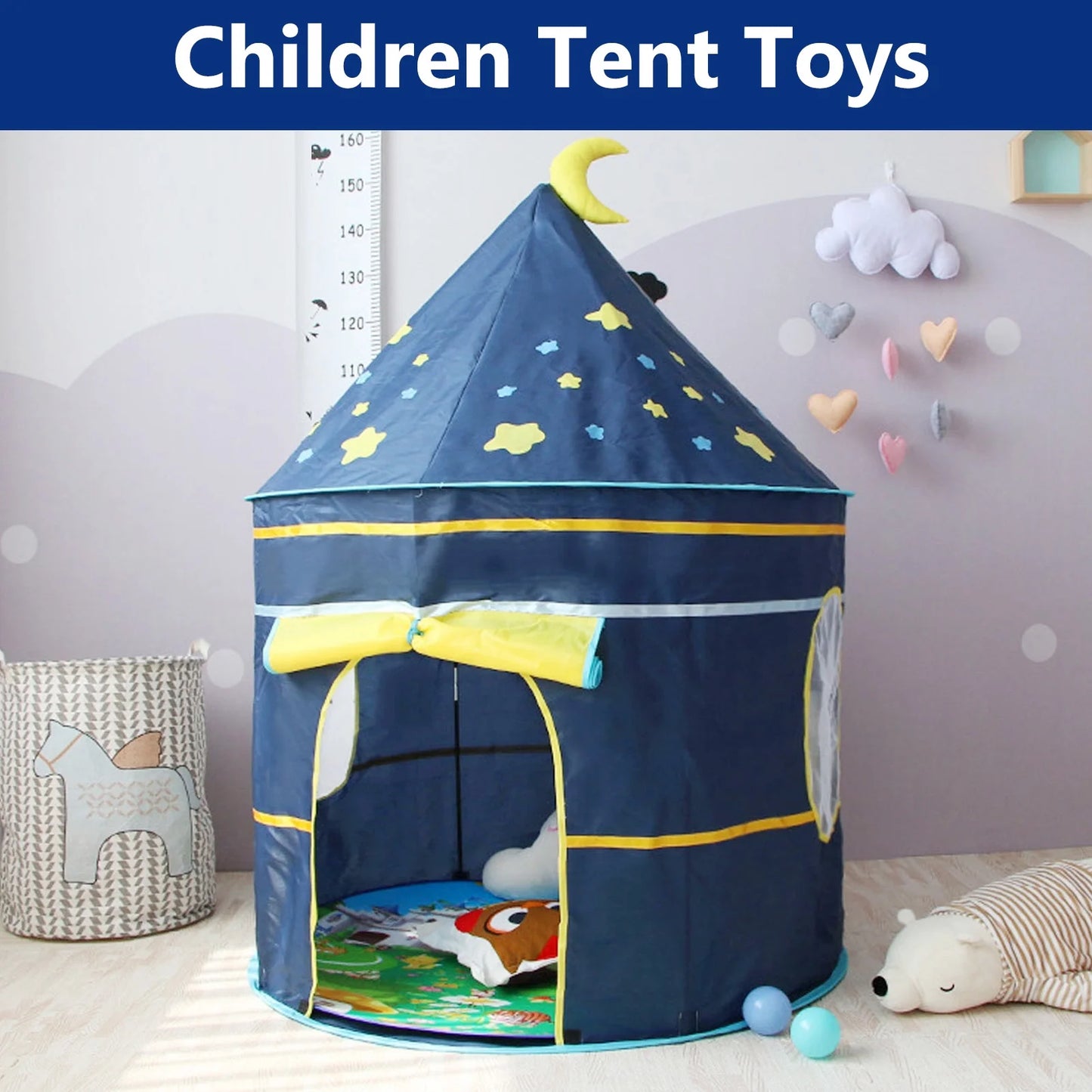 Baby Tent Pop up Play Tent Indoor Outdoor Portable Foldable Princess Castle Play Tent Birthday Gifts for Toddler