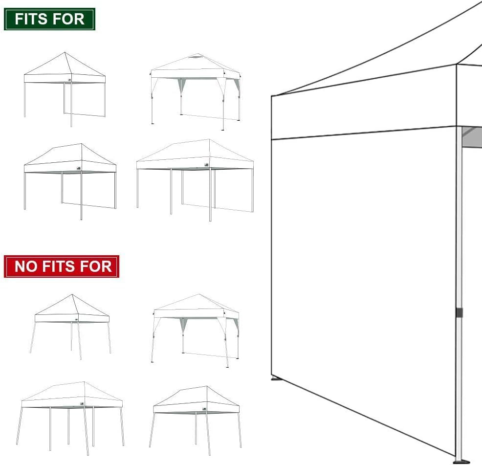 USA Instant Canopy Sunwall Tent Sidewalls for 10X10 Pop up Canopy Tent,1 Pack Sidewall Only (Burgundy)