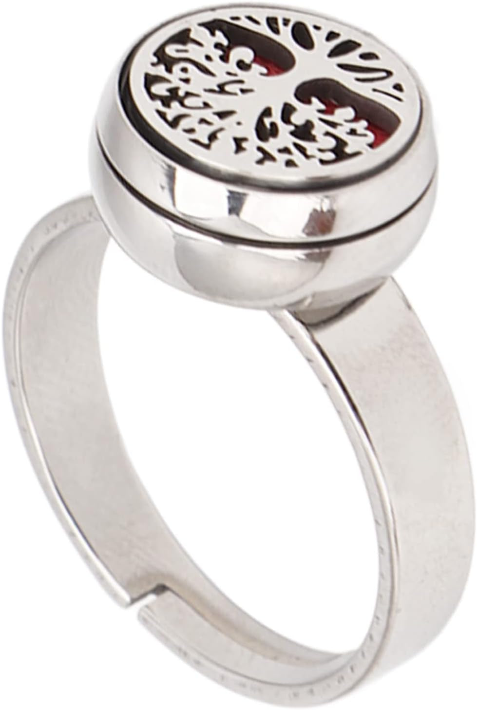 Essential Oil Diffuser Ring, Stainless Steel Ring Opening Adjustable Aromatherapy Essential Oil Ring Portable Jewelry Aromatherapy Diffusers Ring for Women, Girls, Aromatherapy Gifts(Type 1)