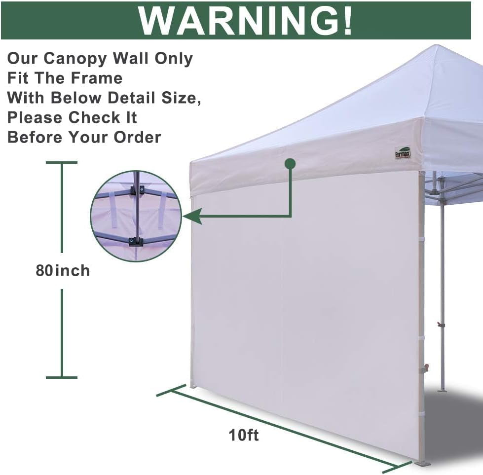 USA Instant Canopy Sunwall Tent Sidewalls for 10X10 Pop up Canopy Tent,1 Pack Sidewall Only (Burgundy)