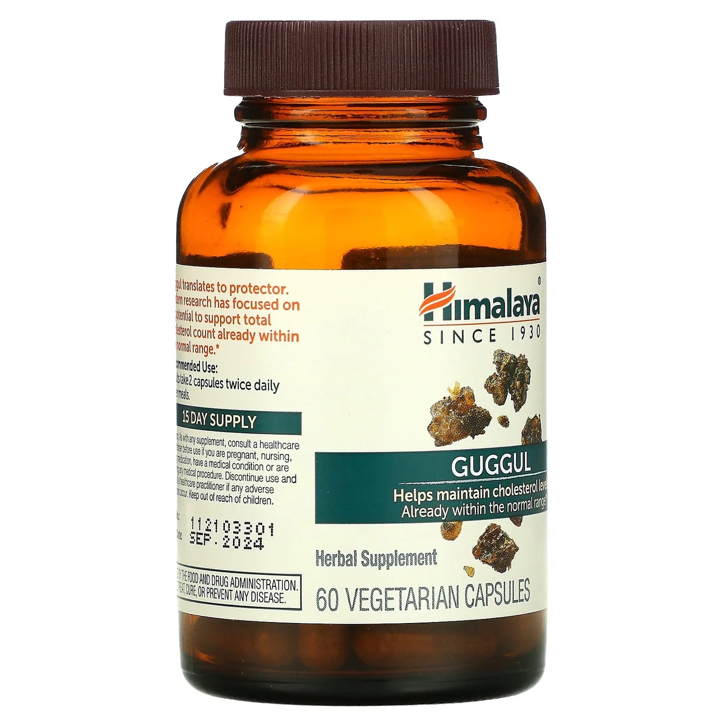 Guggul Herbal Supplement, HDL & LDL Support, Liver Cleansing, 60 Capsules