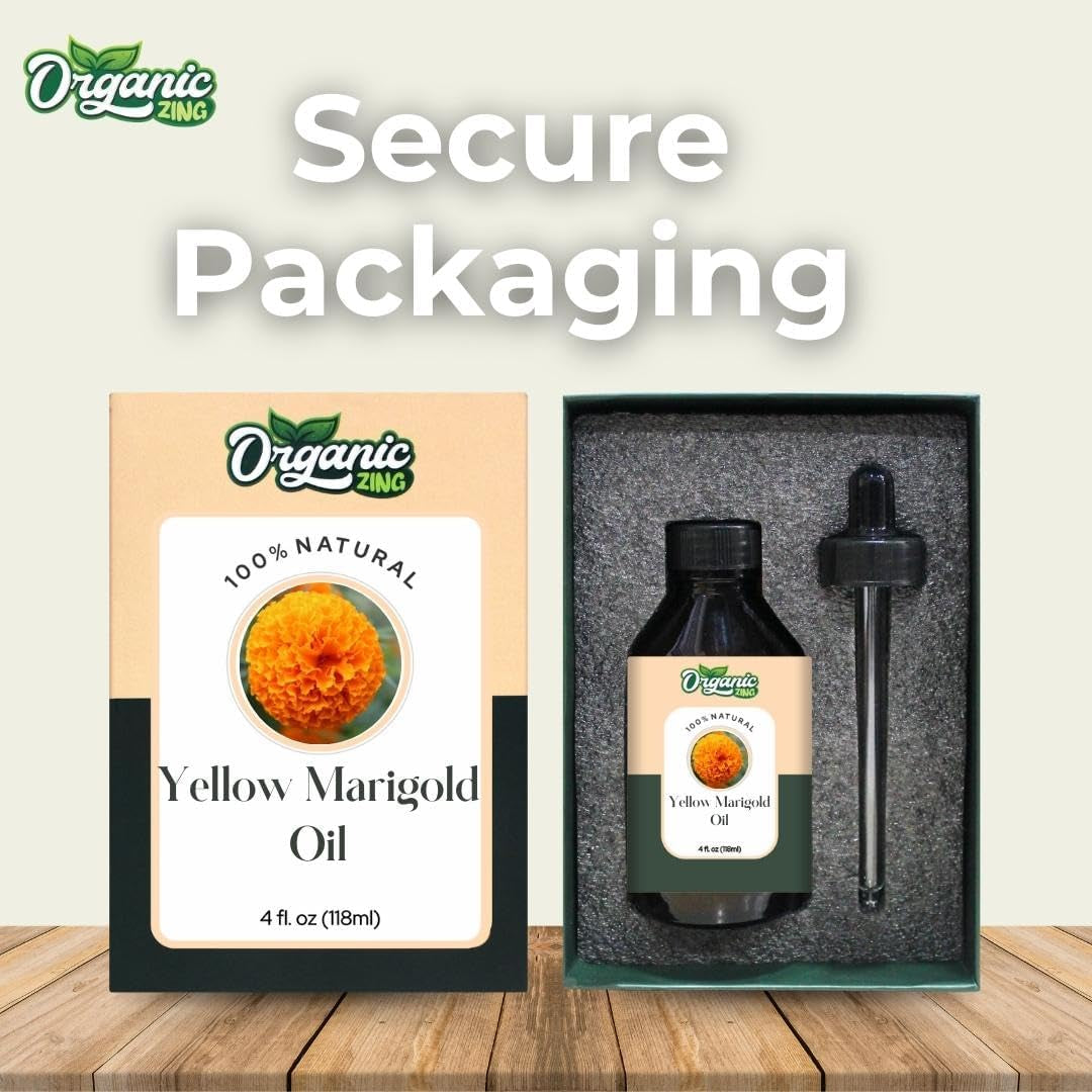 Yellow Marigold (Tagetes Erecta) Oil | Pure & Natural Essential Oil for Aroma, Diffusers & Skincare - 118Ml/3.99Fl Oz