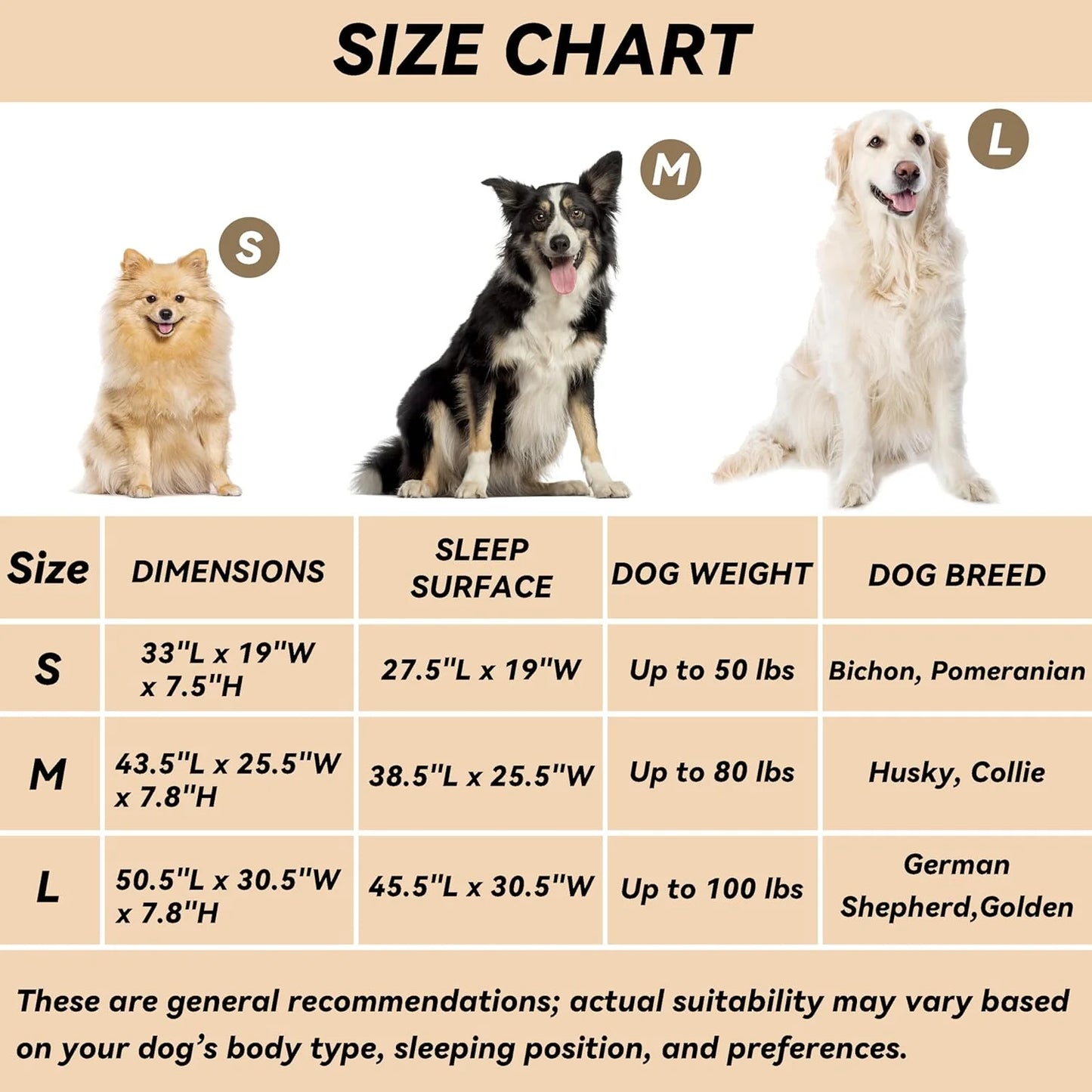 Elevated Dog Bed, Cooling Raised Dog Cot Bed, 43.5"L X 25.5"W X 7.8"H (Medium, Brown)