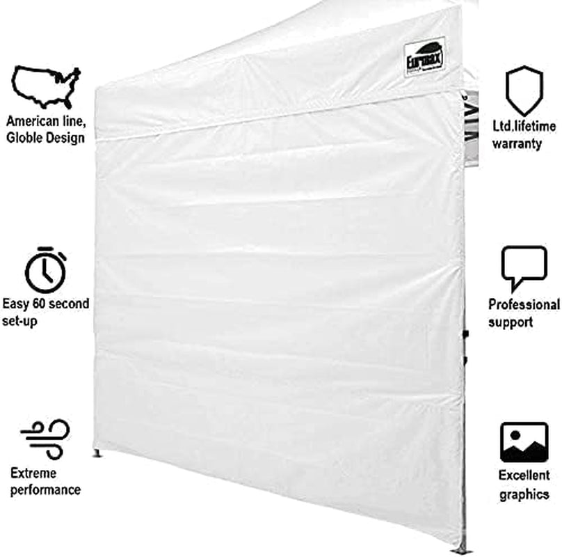 USA Instant Canopy Sunwall Tent Sidewalls for 10X10 Pop up Canopy Tent,1 Pack Sidewall Only (Burgundy)