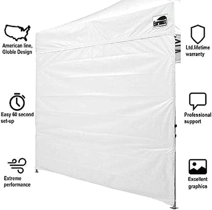 USA Instant Canopy Sunwall Tent Sidewalls for 10X10 Pop up Canopy Tent,1 Pack Sidewall Only (Burgundy)