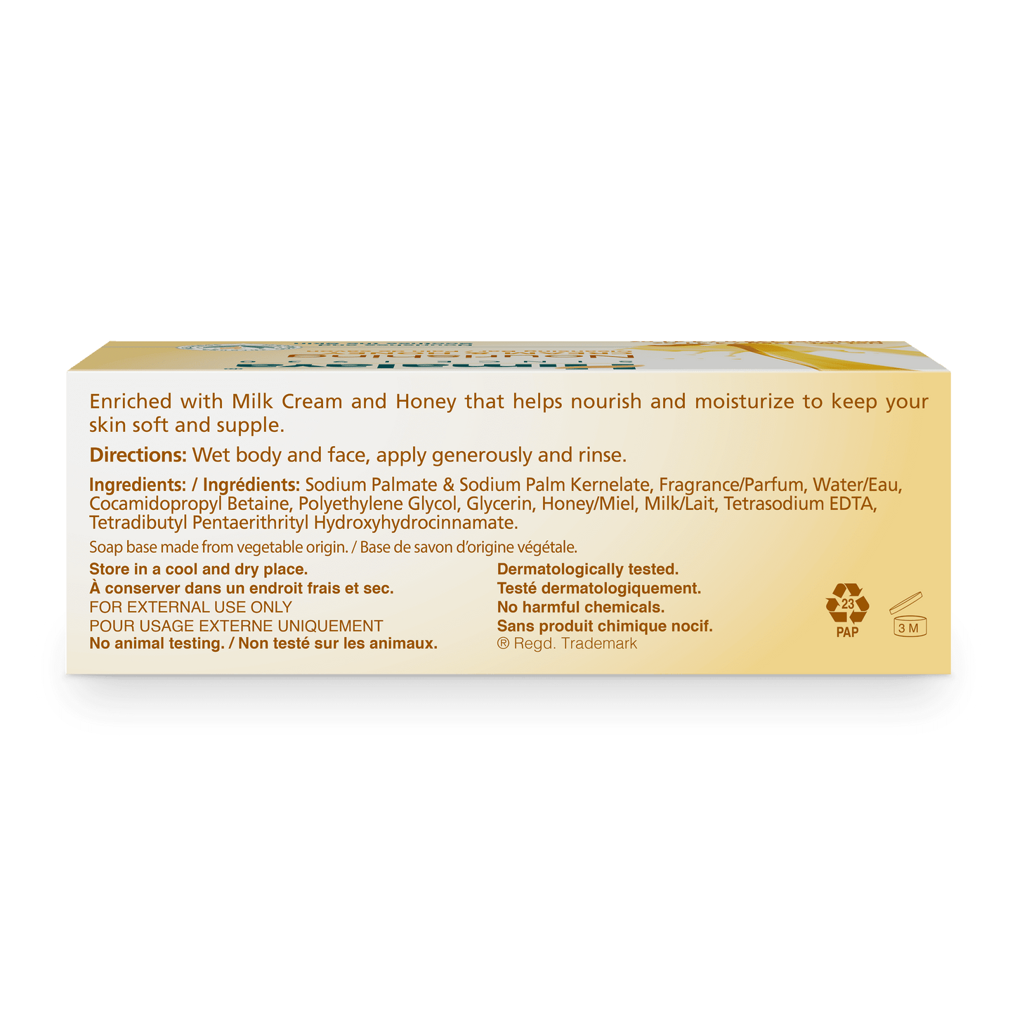 Nourishing Cream & Honey Cleansing Bar, Face and Body Soap for Soft Skin, 4.41 Oz, 6 Pack