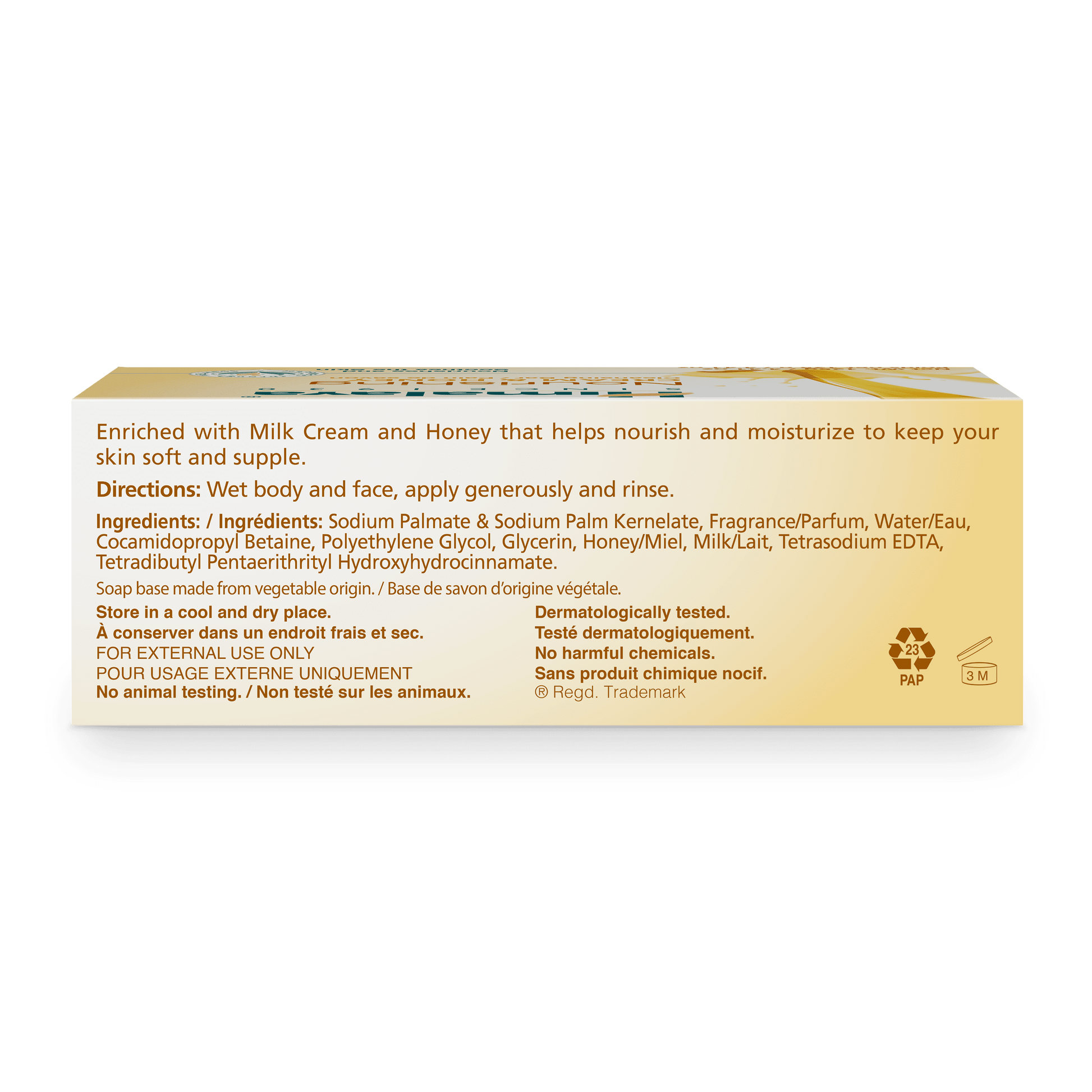 Nourishing Cream & Honey Cleansing Bar, Face and Body Soap for Soft Skin, 4.41 Oz, 6 Pack