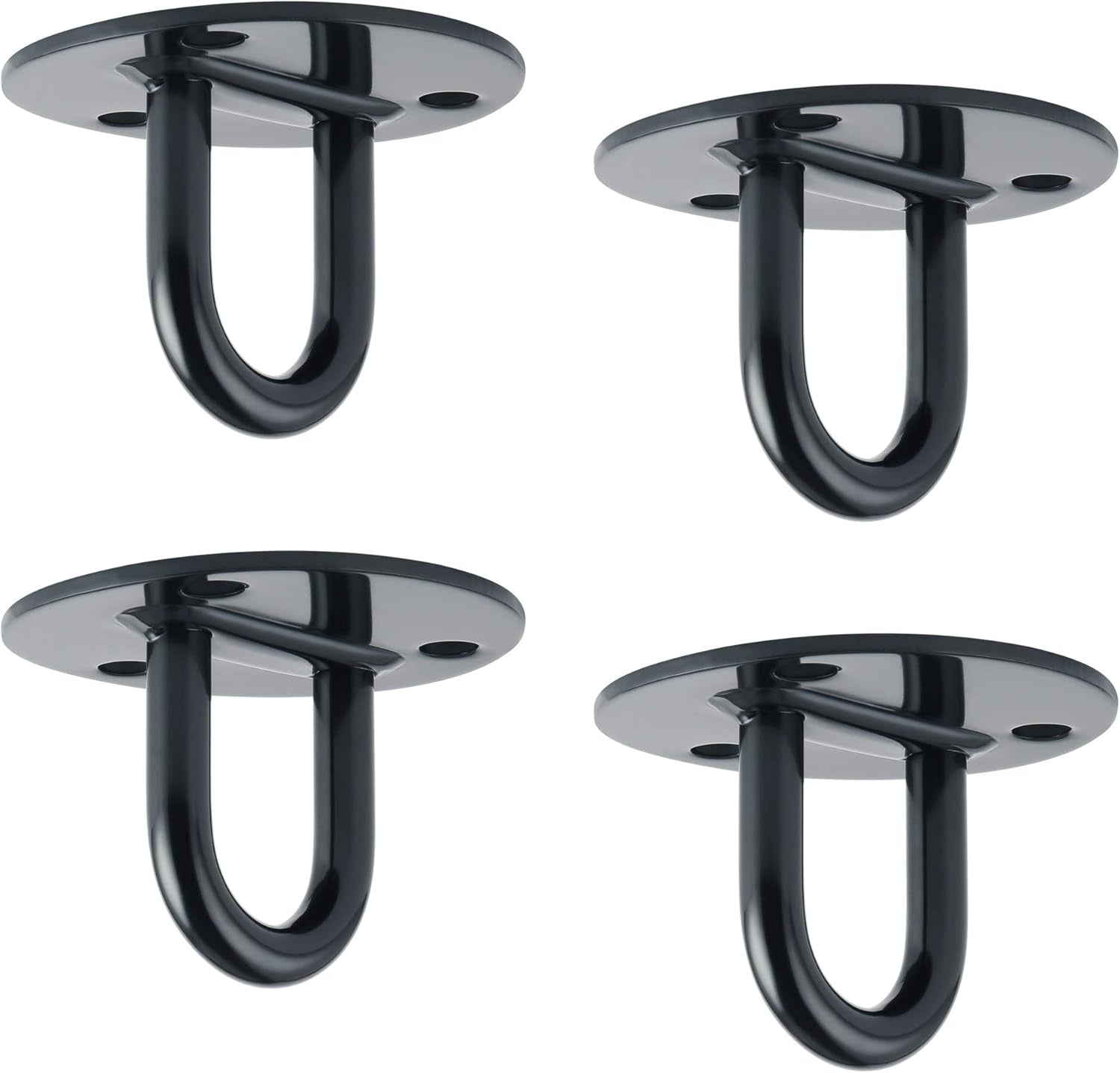 Stainless Steel Black Ceiling Hooks Hammock Swing Hook Hanger Heavy Duty Eyebolt Hanging Kit,Dd004B-4P Pack of 4