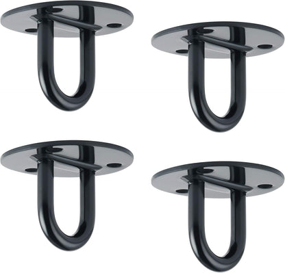 Stainless Steel Black Ceiling Hooks Hammock Swing Hook Hanger Heavy Duty Eyebolt Hanging Kit,Dd004B-4P Pack of 4