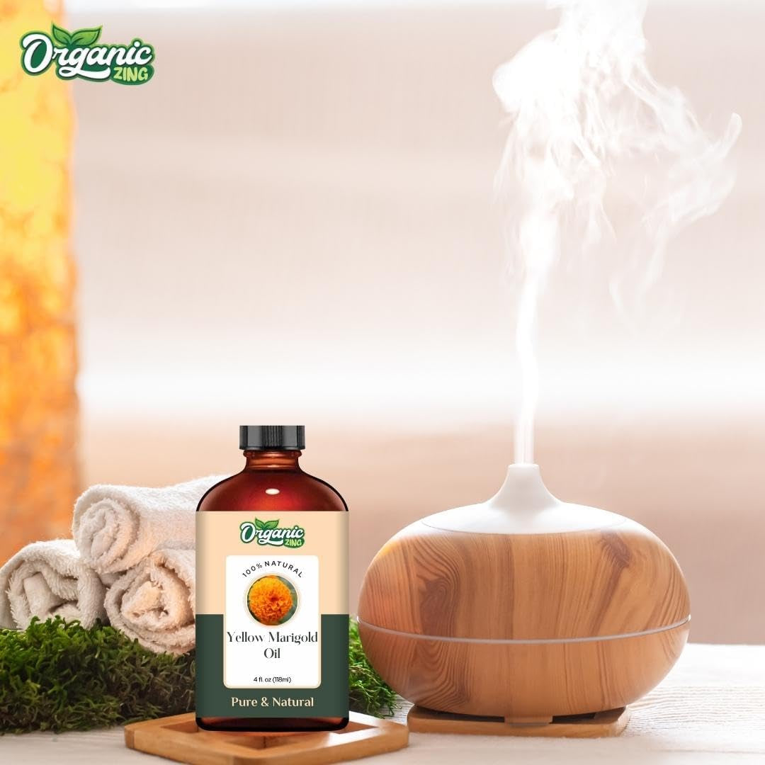Yellow Marigold (Tagetes Erecta) Oil | Pure & Natural Essential Oil for Aroma, Diffusers & Skincare - 118Ml/3.99Fl Oz