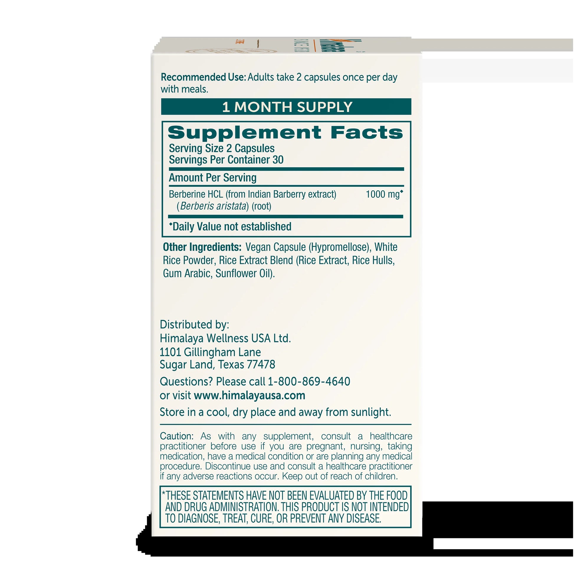 Berberine for Metabolism & Cholesterol Support, GI Support & Immune Support, 60 Capsules