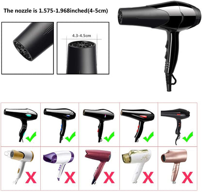Universal Collapsible Hair Dryer Diffuser Attachment- Salon Grade Tool,Lightweight Foldable Portable Travel Folding Design Fit Most of Blow Dryers-Black