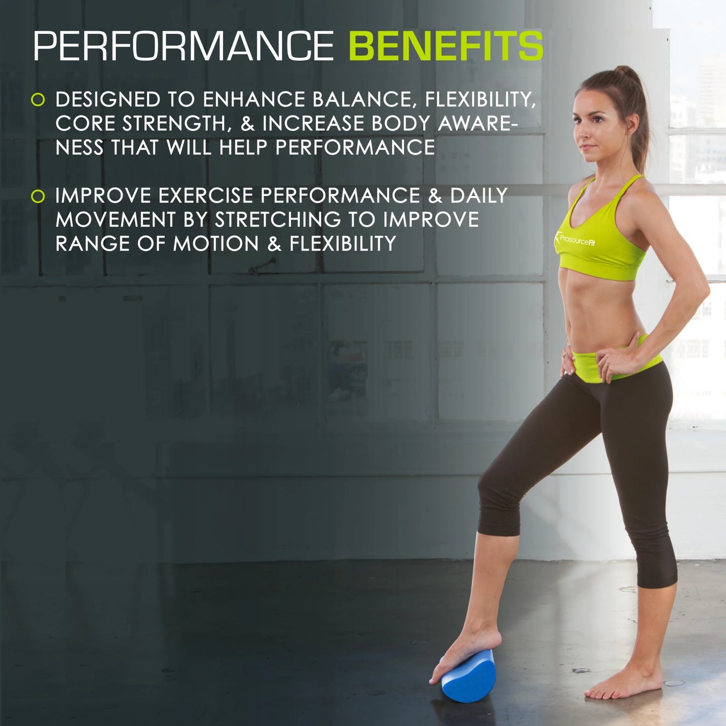 Flex Foam Rollers, Full and Half, 36"L or 12"L for Muscle Therapy (MFR), Core Stabilization and Balance Exercises