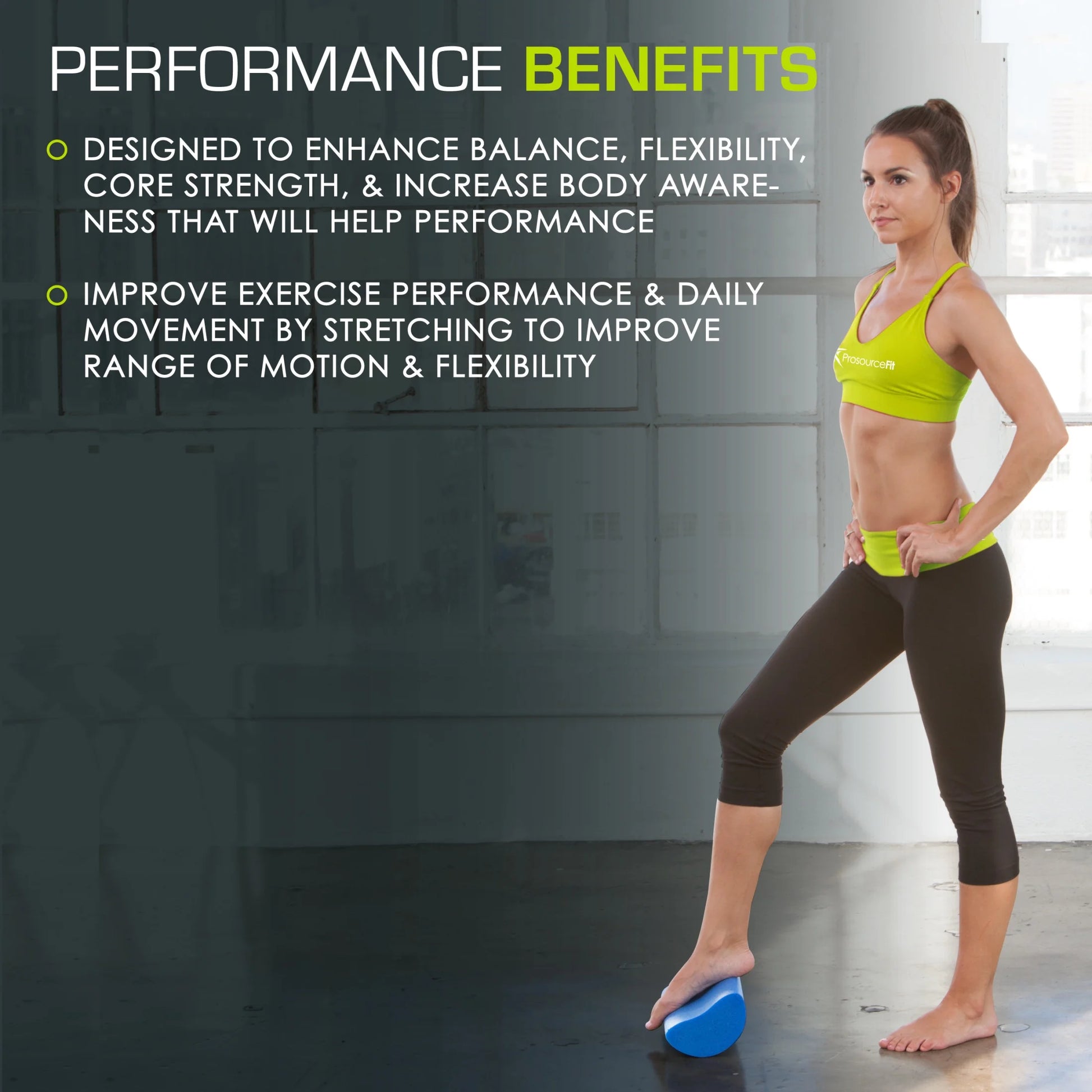 Flex Foam Rollers, Full and Half, 36"L or 12"L for Muscle Therapy (MFR), Core Stabilization and Balance Exercises