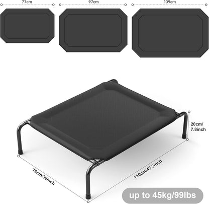 Elevated Dog Bed for Small Medium Large Dogs and Pets Portable Raised Pet Cooling Cot with Breathable Mesh Durable Frame Washable Ped Bed for Camping or Beach Indoor or Outdoor Use, a M