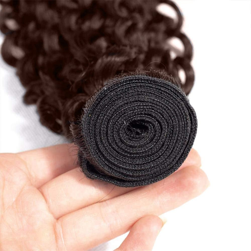 22 24 26 Inch Brown Bundles Light Brown Deep Wave Bundles Human Hair Chocolate Dark Brown Bundles Unprocessed Brazilian Human Hair Extension for Black Women 3 Bundles #4 Bundles