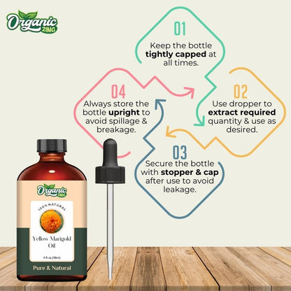 Yellow Marigold (Tagetes Erecta) Oil | Pure & Natural Essential Oil for Aroma, Diffusers & Skincare - 118Ml/3.99Fl Oz