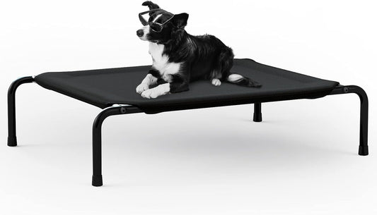 Elevated Dog Bed for Small Medium Large Dogs and Pets Portable Raised Pet Cooling Cot with Breathable Mesh Durable Frame Washable Ped Bed for Camping or Beach Indoor or Outdoor Use, a M