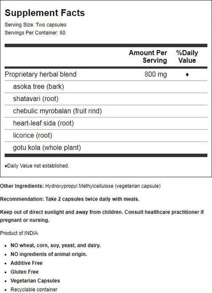 Menocare with Shatavari for Multi-Symptom Menopause Relief, 120 Capsules