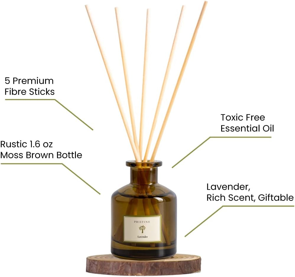 Lavender Dream Reed Diffuser for Home | Fresh Lavender & Eucalyptus Room Fragrance Reed Diffusers, Oil & Room Diffusers with Reeds Stick Set | Home Fragrance Scent Diffuser for Relaxation