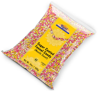 Rani Sugar Coated Fennel Candy 14Oz (400G) ~ Indian after Meal Digestive Treat | Vegan | Gluten Friendly | NON-GMO | Kosher | Indian Origin