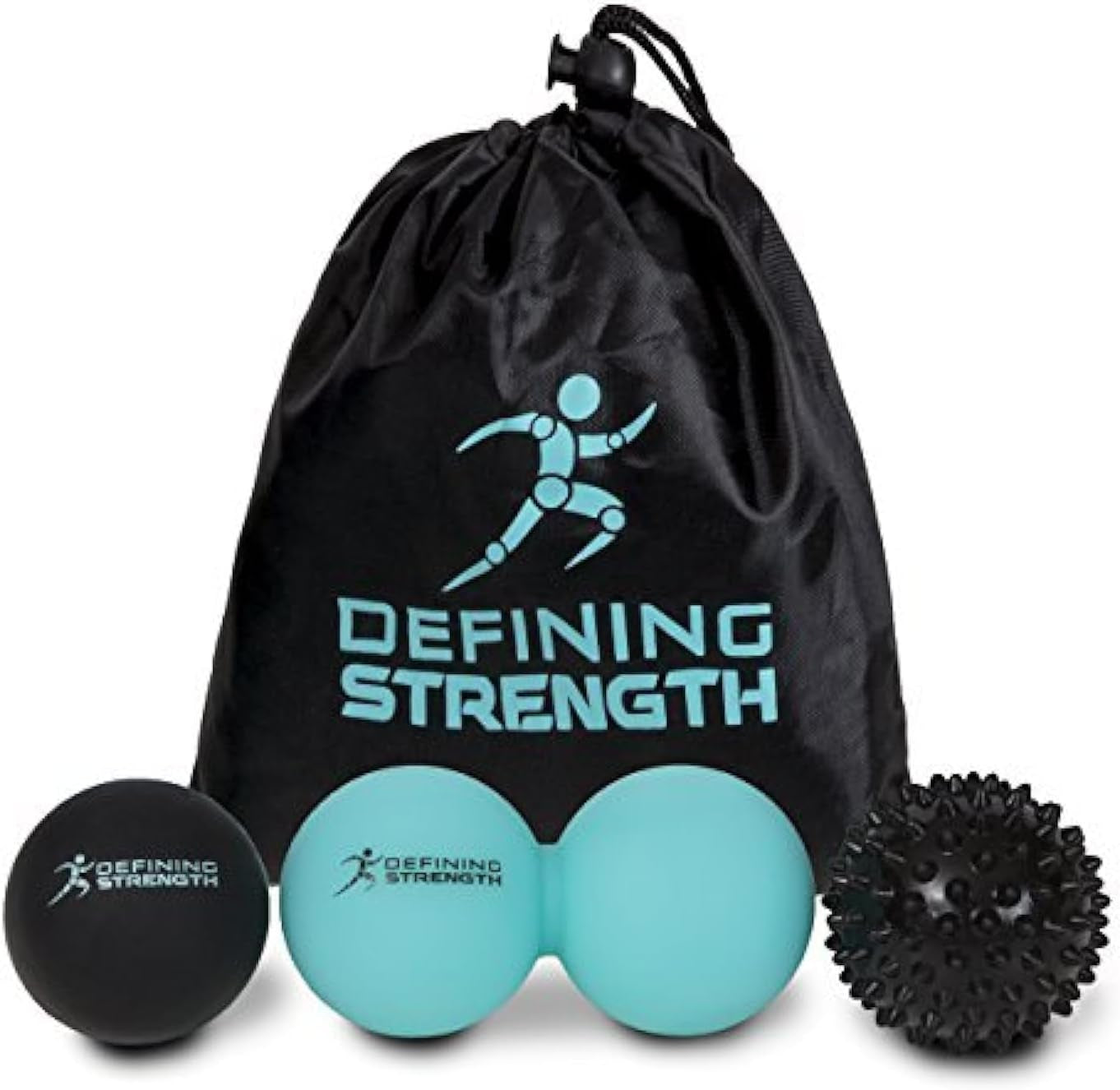 Top 3 Massage Balls Set, Spiky, Lacrosse Ball, Peanut Roller Massager. for Self Myofascial Trigger Point Release, Physio Rehab & Back Muscle Knots
