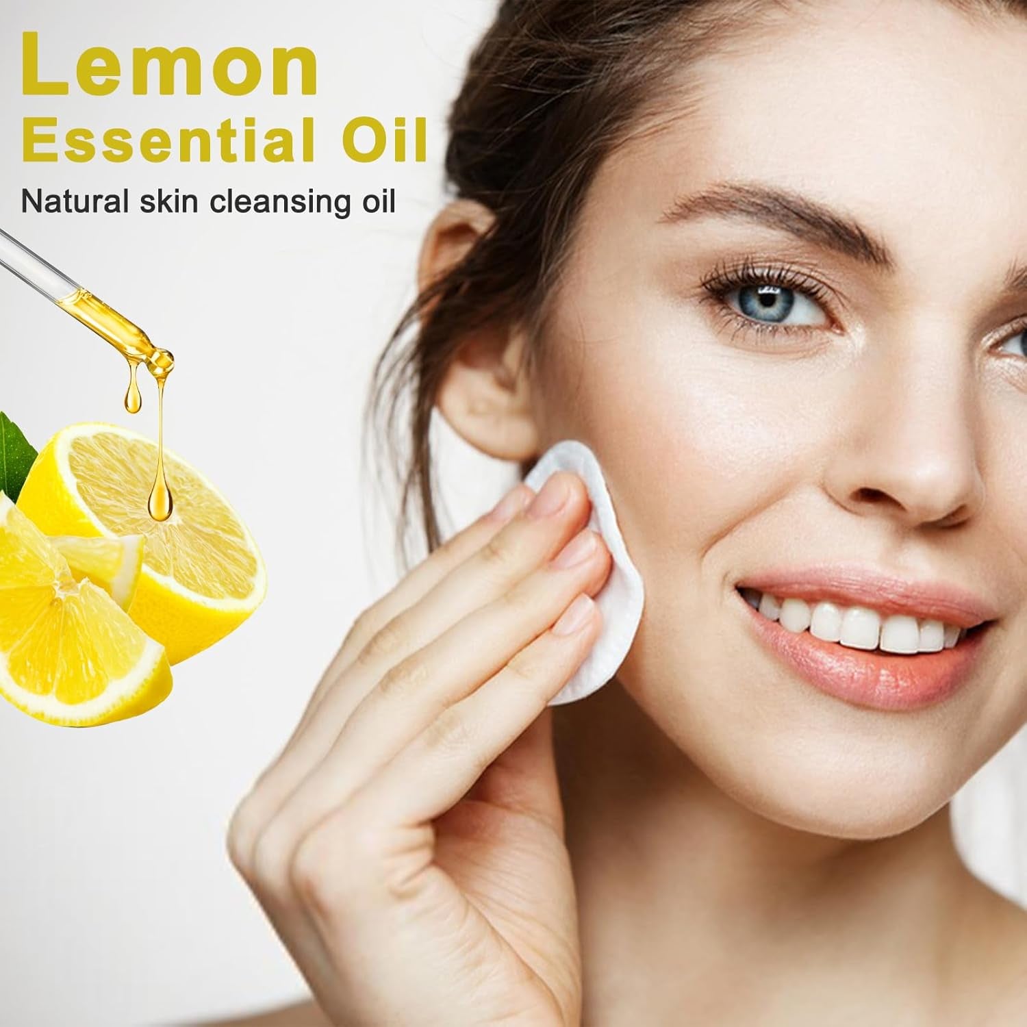 Lemon Essential Oil 100ML, 100% Pure, 3.38 Fl Oz Aromatherapy Oil 100ML for Diffuser, Massage
