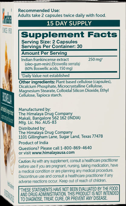 Boswellia, Joint Support for Mobility and Flexibility, Promotes Tissue Preservation, 250 Mg, 60 Capsules