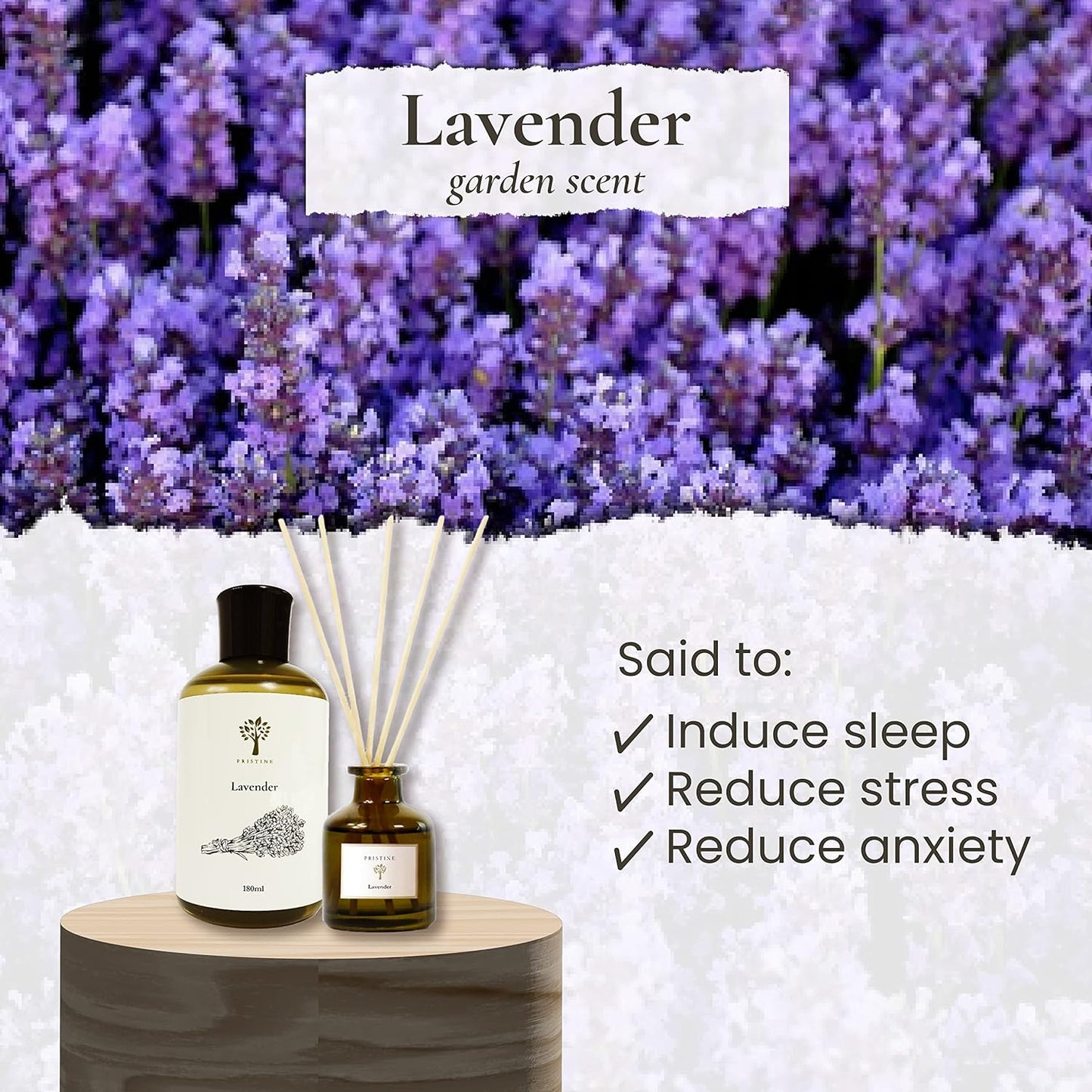 Lavender Dream Reed Diffuser for Home | Fresh Lavender & Eucalyptus Room Fragrance Reed Diffusers, Oil & Room Diffusers with Reeds Stick Set | Home Fragrance Scent Diffuser for Relaxation