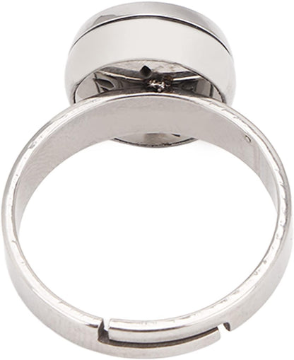 Essential Oil Diffuser Ring, Stainless Steel Ring Opening Adjustable Aromatherapy Essential Oil Ring Portable Jewelry Aromatherapy Diffusers Ring for Women, Girls, Aromatherapy Gifts(Type 1)