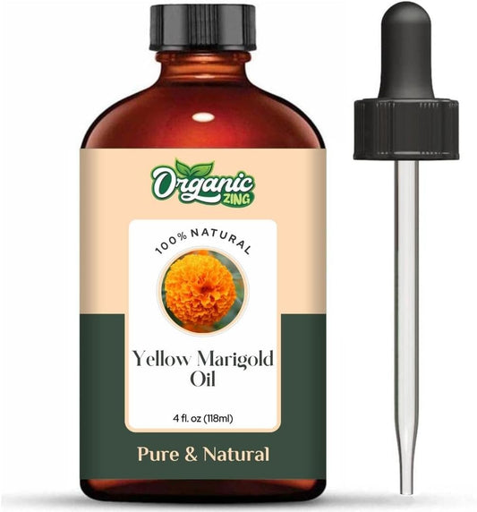 Yellow Marigold (Tagetes Erecta) Oil | Pure & Natural Essential Oil for Aroma, Diffusers & Skincare - 118Ml/3.99Fl Oz