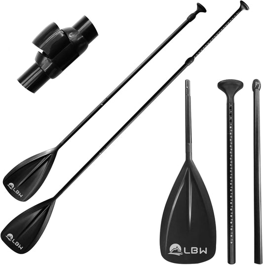 Stand up Paddle Board Paddle - 3 Pieces Adjustable Aluminium Alloy Floating SUP Paddle with Storage Bag, Portable Durable Oars